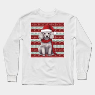 Funny Poodle Dog Christmas Ugly Long Sleeve T-Shirt